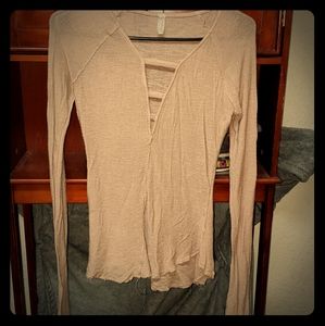 Intimately free people long sleeve ladder v-neck